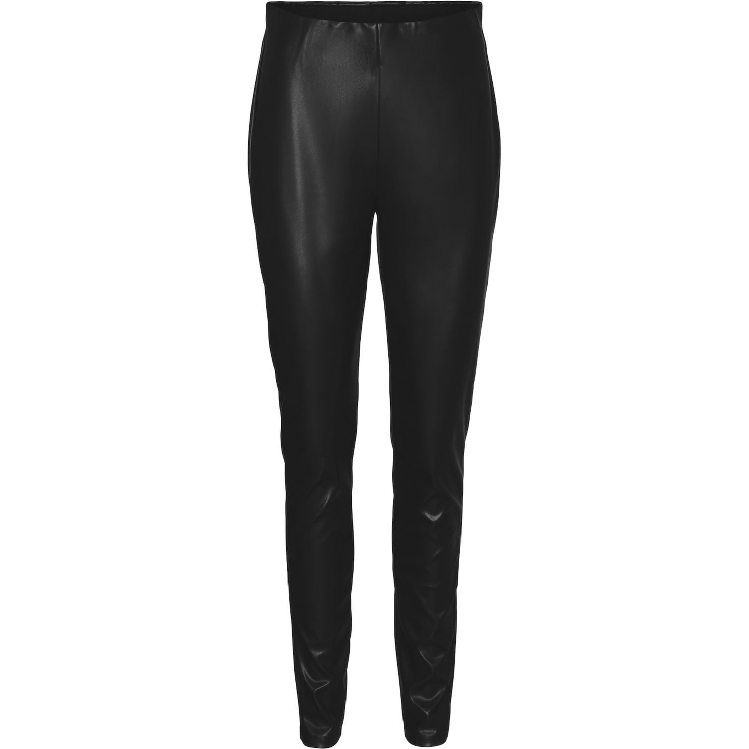 VERO MODA Odinės kelnės moterims, Juoda, Ciff leggings 1