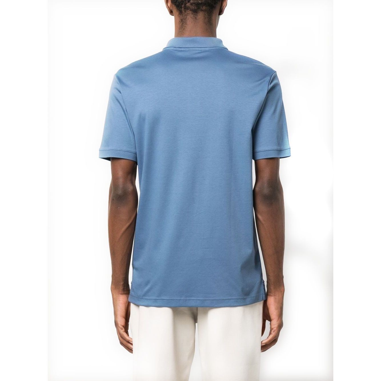 CALVIN KLEIN Polo marškiniai trumpos rank. vyrams, Mėlyna, Smooth cotton  slim polo 4