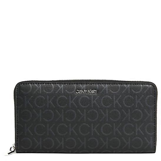 CALVIN KLEIN Piniginė moterims, Juoda, Must z/a wallet 1