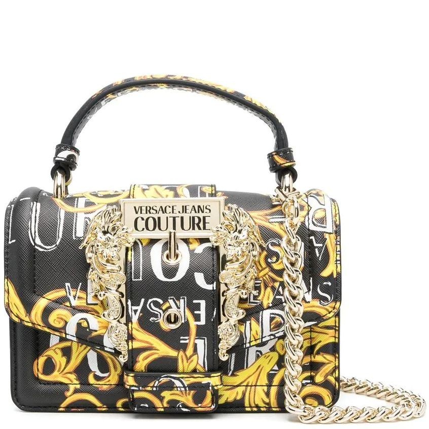 VERSACE JEANS CUTURE Rankinė per petį moterims, BLACK/GOLD, Range f - couture crossbody 1
