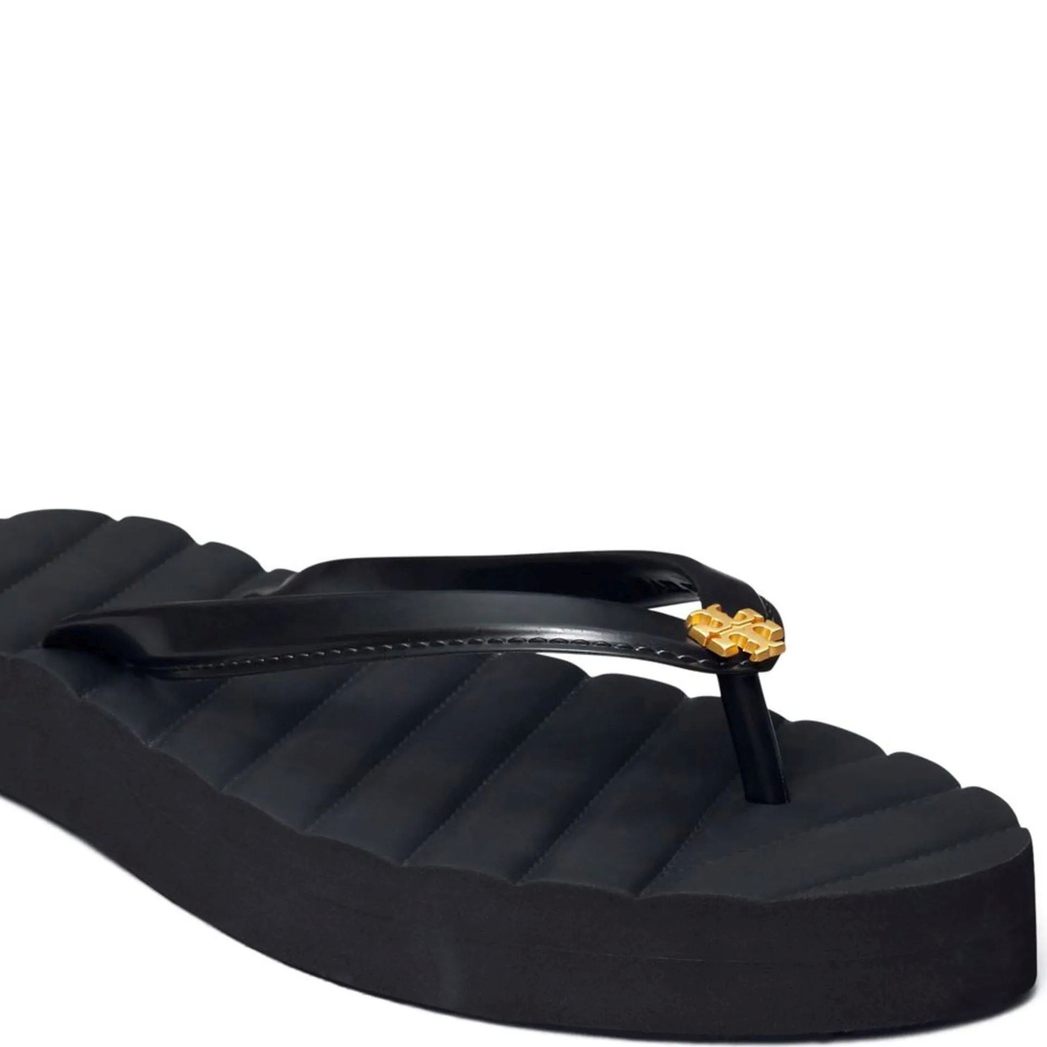 TORY BURCH Pliažo šlepetės per pirštą moterims, Juoda, Kira flip flop 4