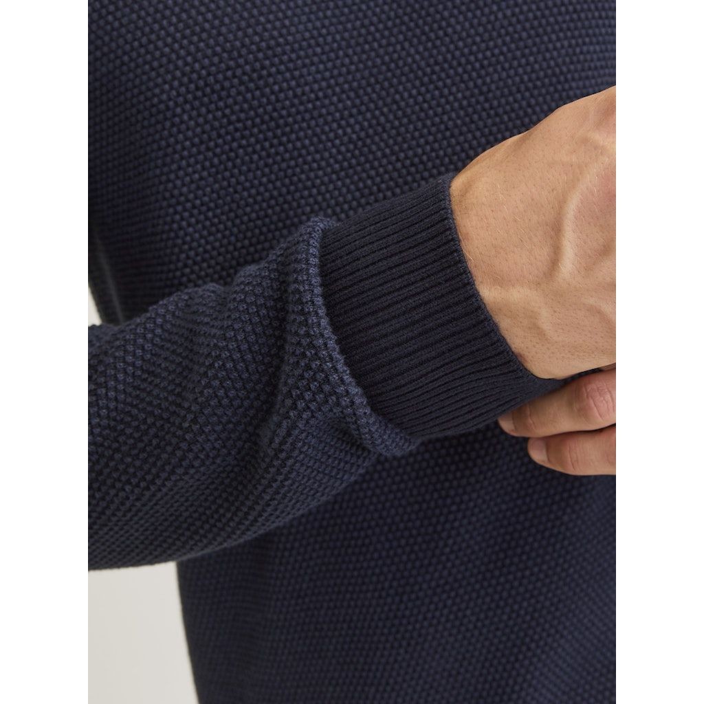 JACK & JONES Megztinis vyrams, Mėlyna, Globe knit crew neck 5