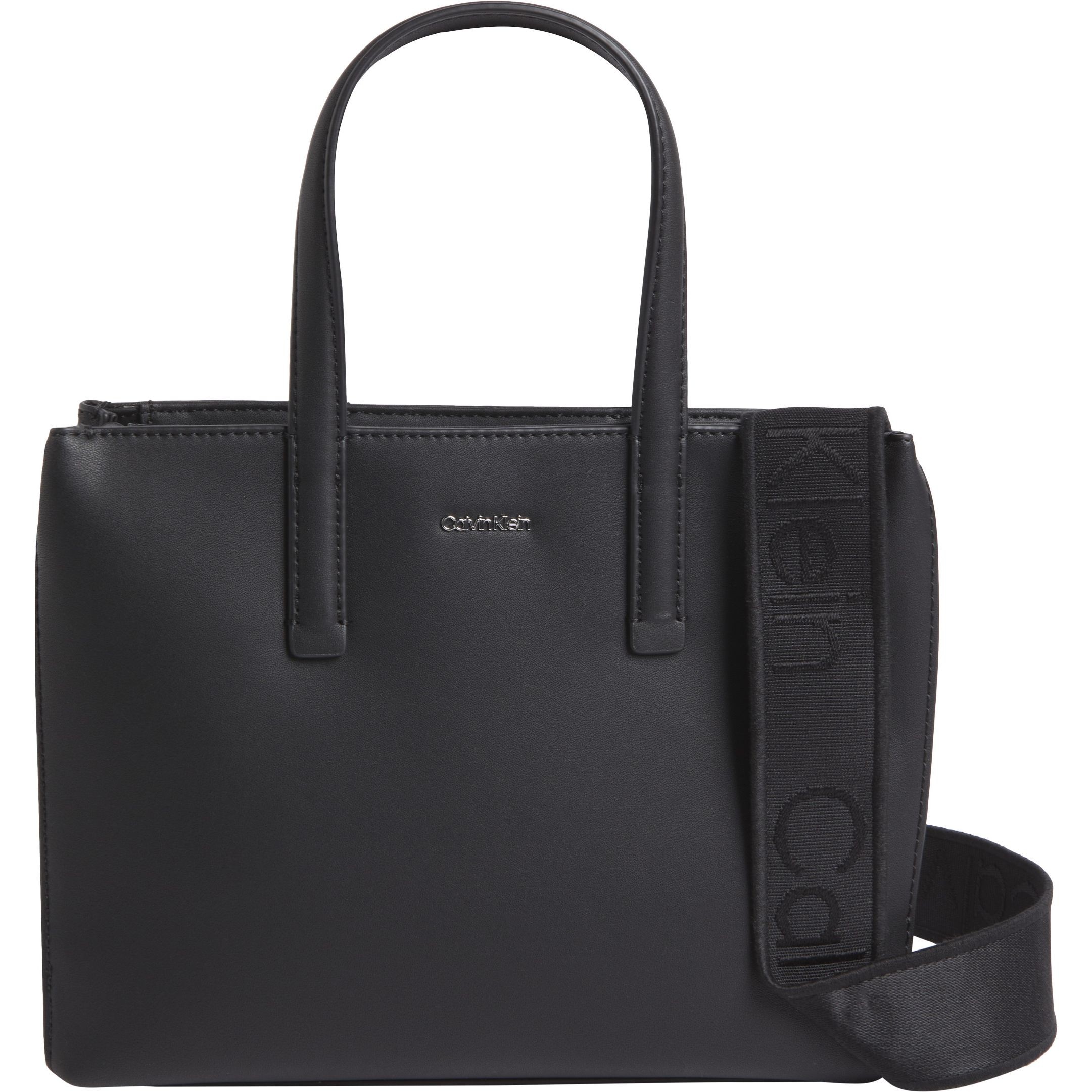 CALVIN KLEIN Pirkinių krepšys moterims, Juoda, Must small tote 1
