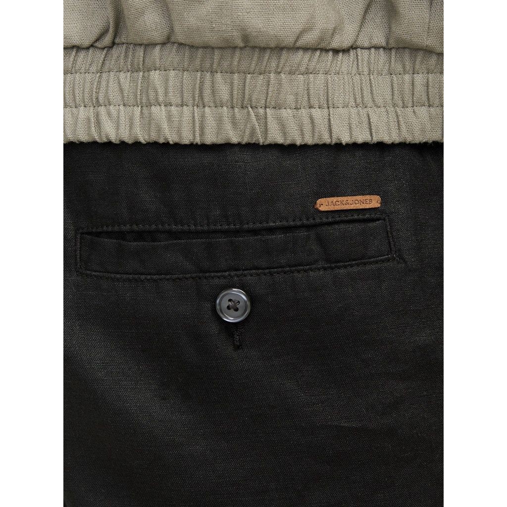 JACK & JONES Kelnės vyrams, Juoda, Karl linen chino 6