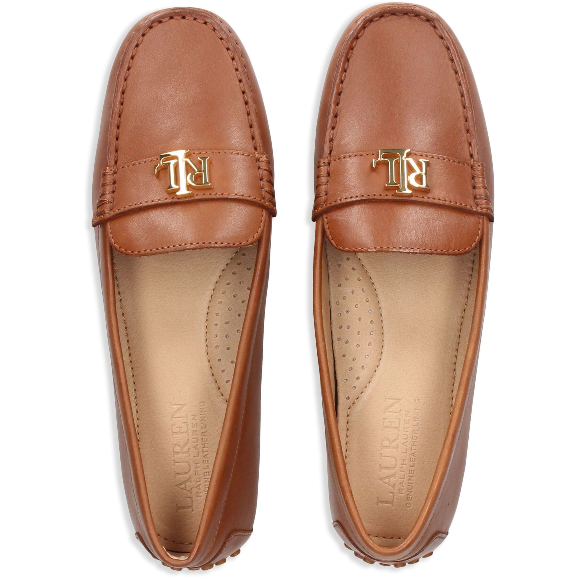 LAUREN RALPH LAUREN Mokasinai moterims, Ruda, Flats mocasins 4