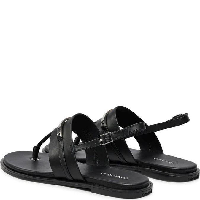 CALVIN KLEIN Basutės moterims, Juoda, Flat sandal metal bar 3