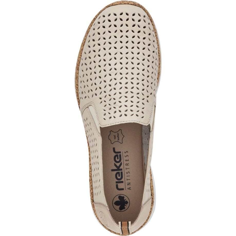RIEKER Loaferiai moterims, Smėlio, Slipper 4