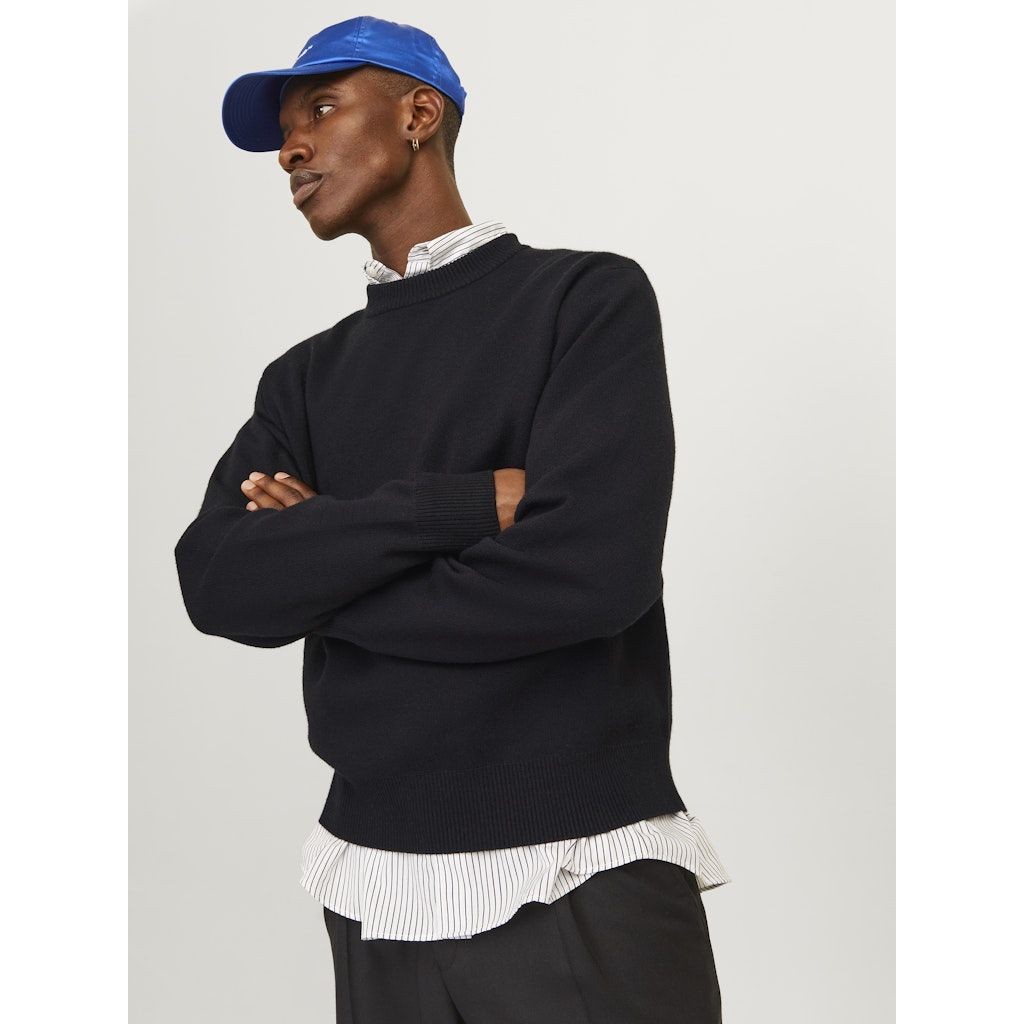 JACK & JONES Megztinis vyrams, Juoda, Vester bro knit crew neck 7