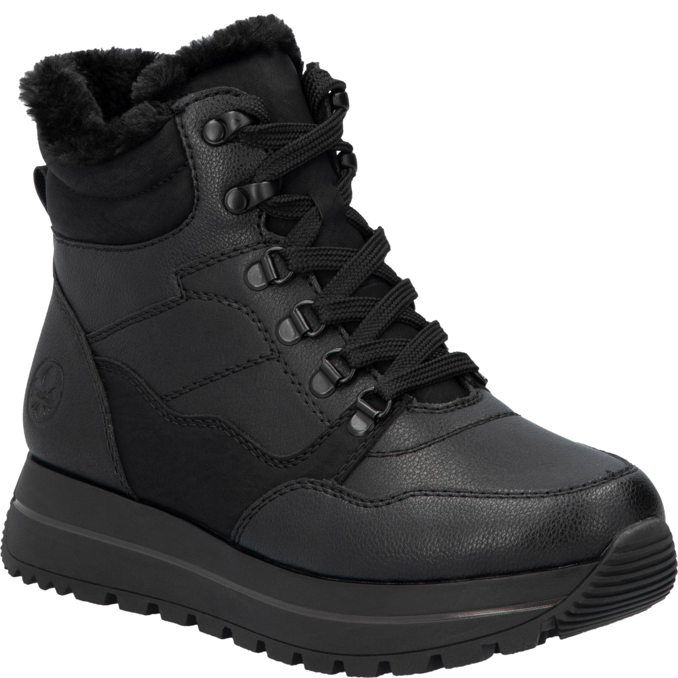 RIEKER Aulinukai moterims, Juoda, Ladies mid height boots 1