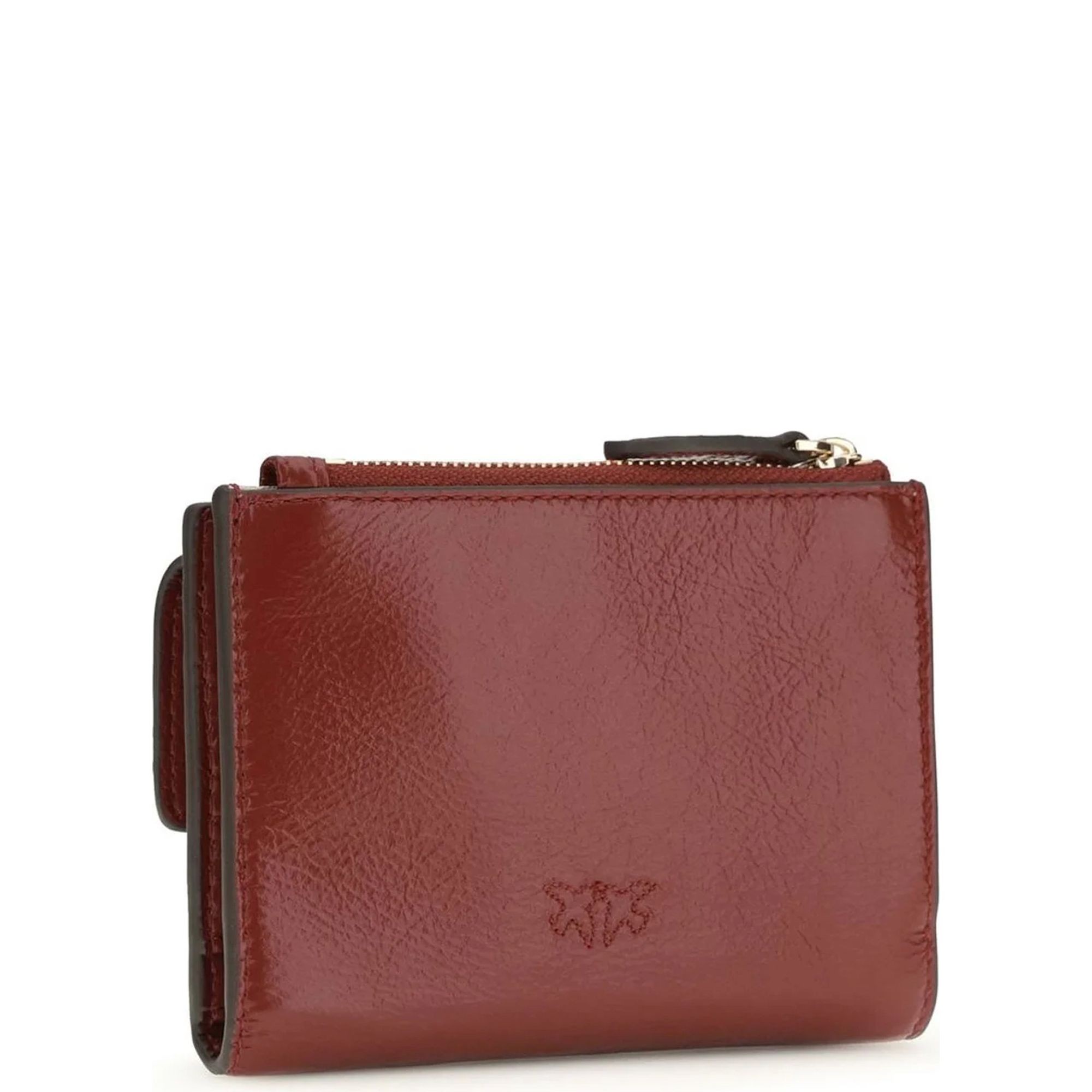 PINKO Piniginė moterims, Raudona, Compact wallet shiny calf old 2