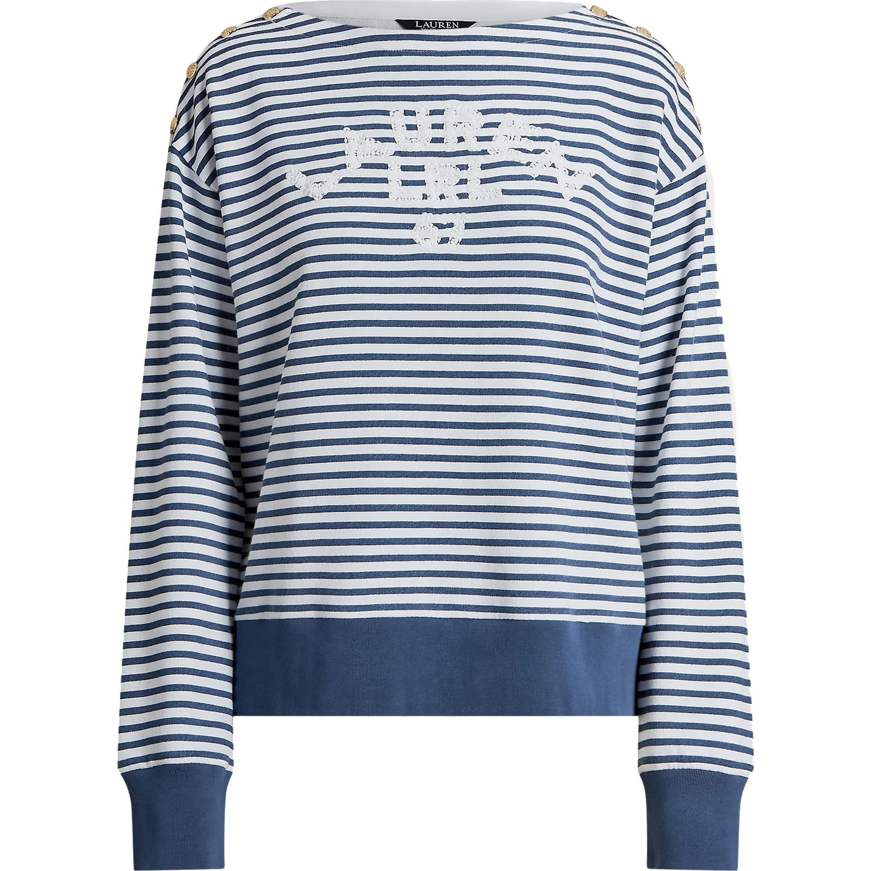 LAUREN RALPH LAUREN Sportinis nertinis moterims, Balta, Ampola long sleeve pullover