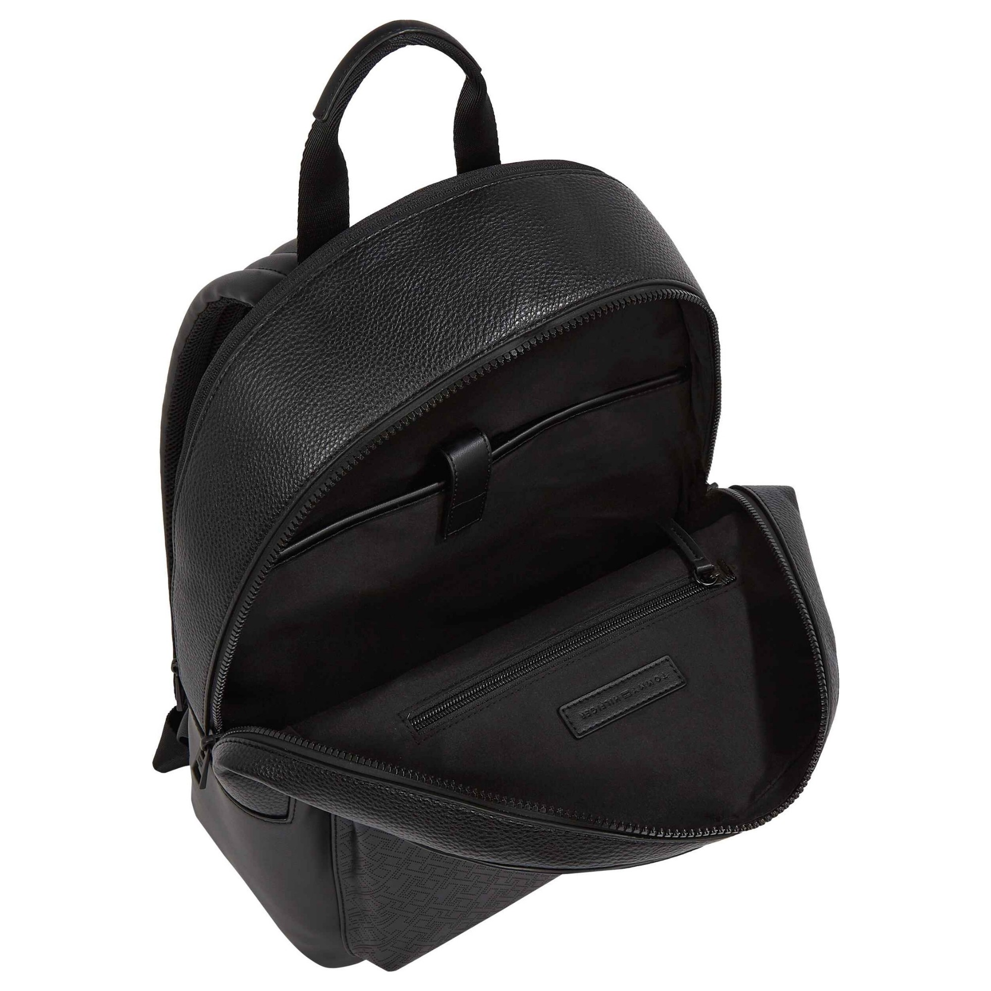 TOMMY HILFIGER Kuprinė vyrams, Juoda, TH monogram backpack 2