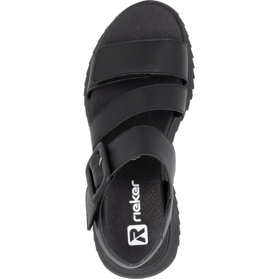 RIEKER Basutės moterims, Juoda, Sandals 5