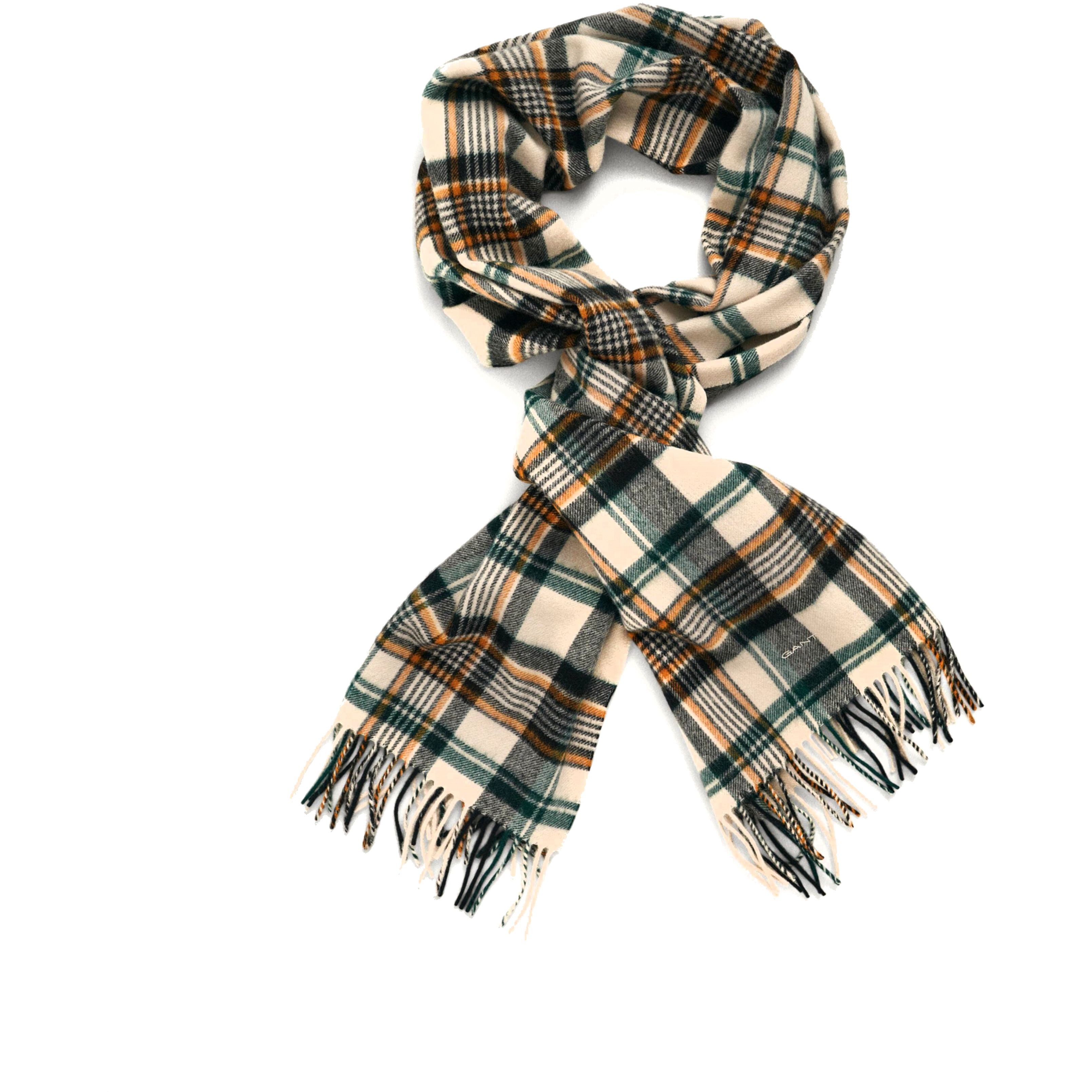 GANT Šalikas vyrams, Pilka, MUTICOLOR PLAID WOVEN SCARF 1