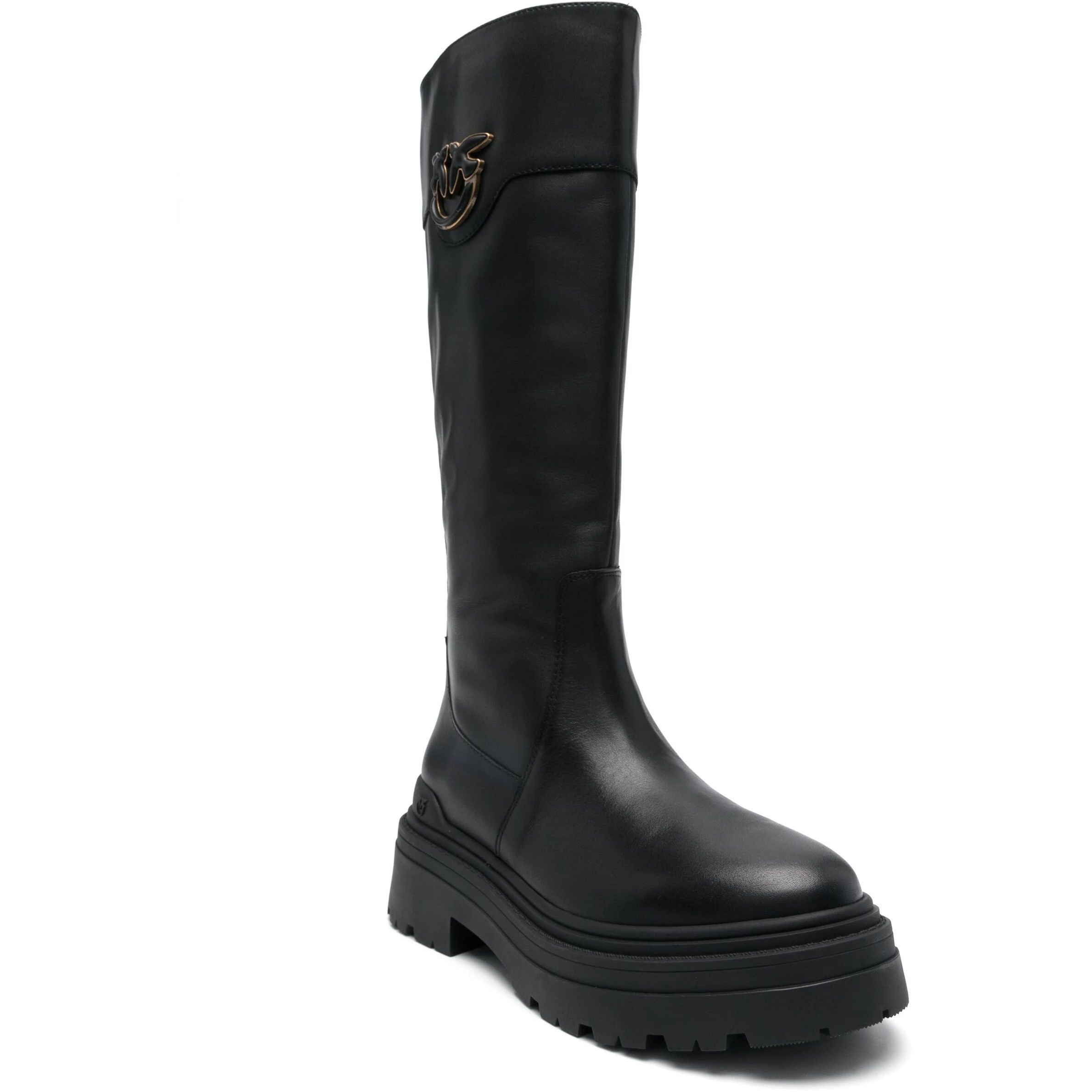 PINKO Auliniai moterims, Juoda, Mia boot calf leather 1