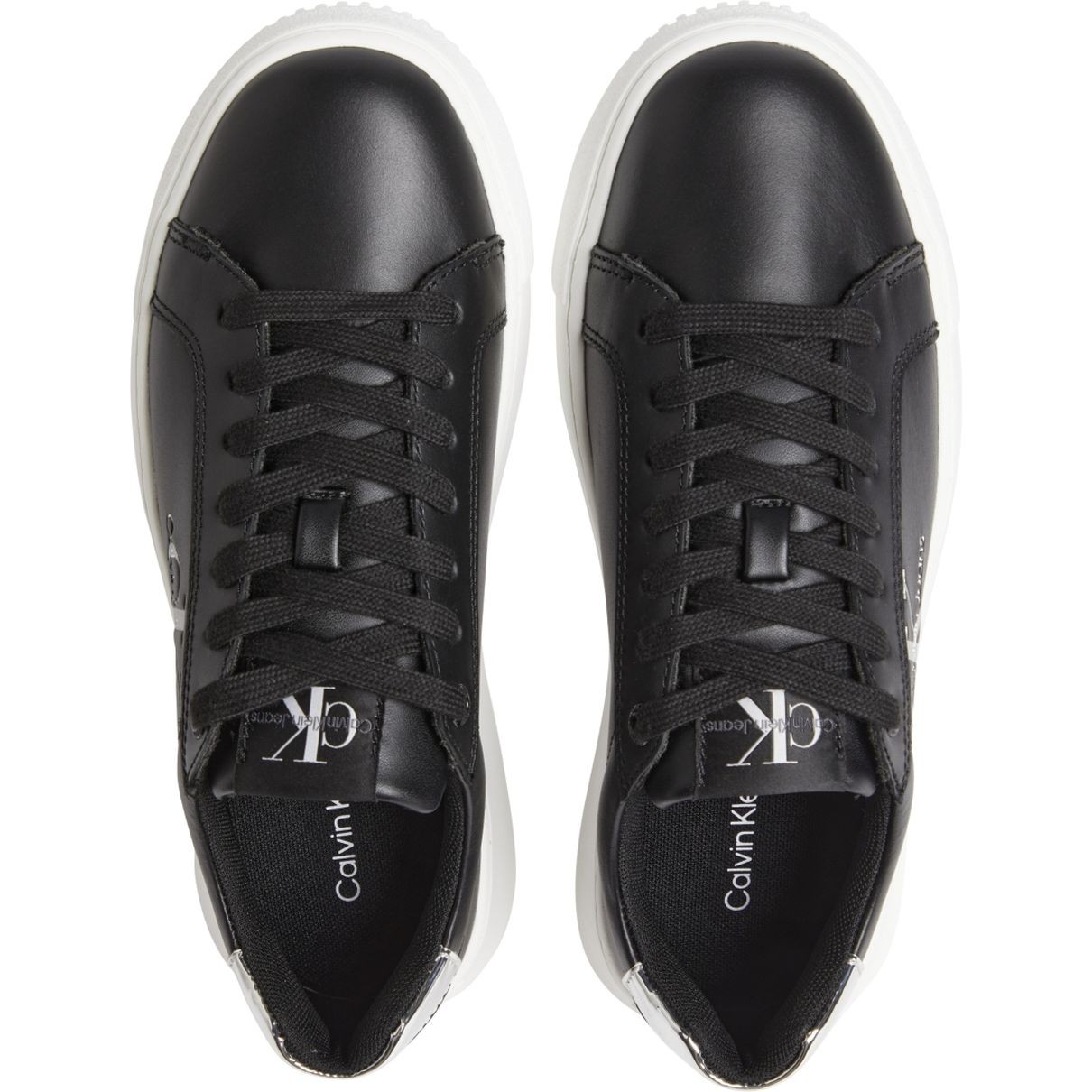 CALVIN KLEIN JEANS Sportiniai bateliai moterims, Juoda, Chunky cupsole mono sport shoe 3