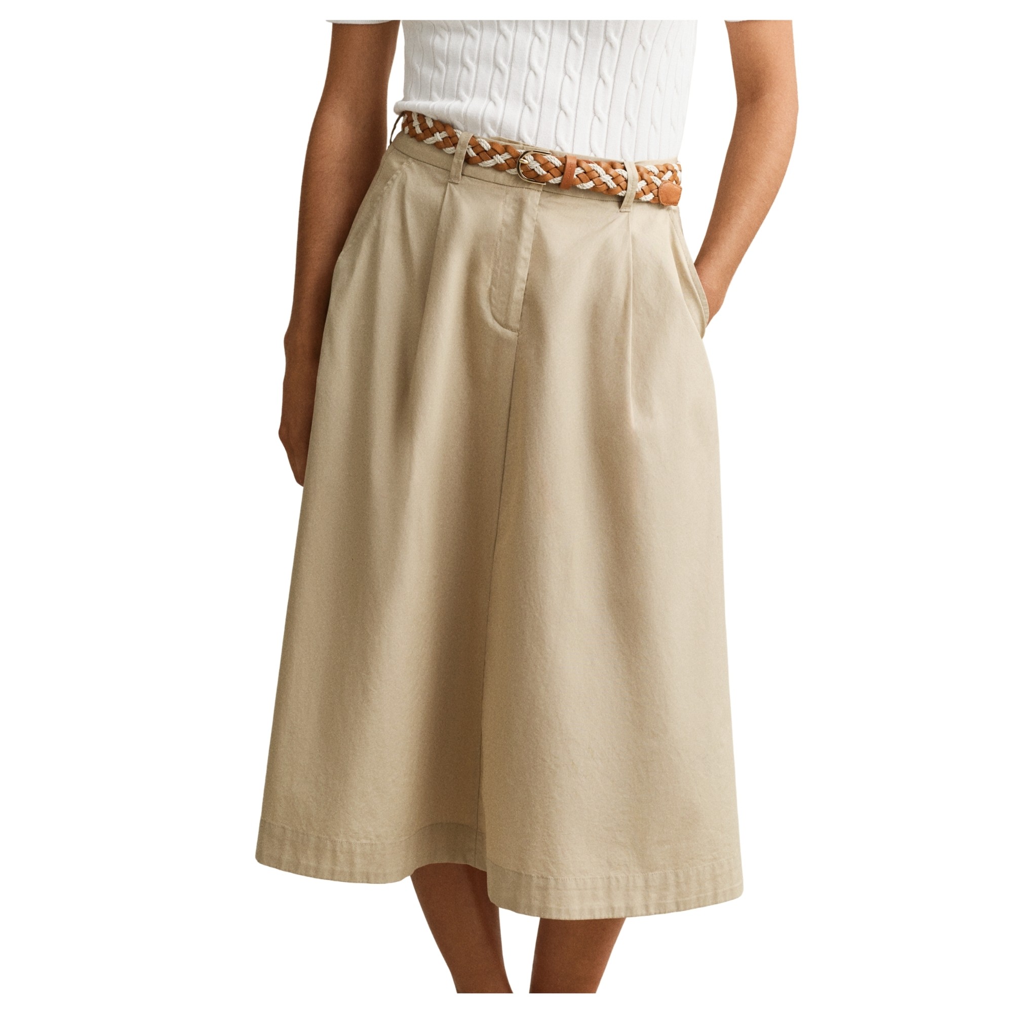 GANT Midi sijonas moterims, Smėlio, 4400224-200 Midi skirt 2