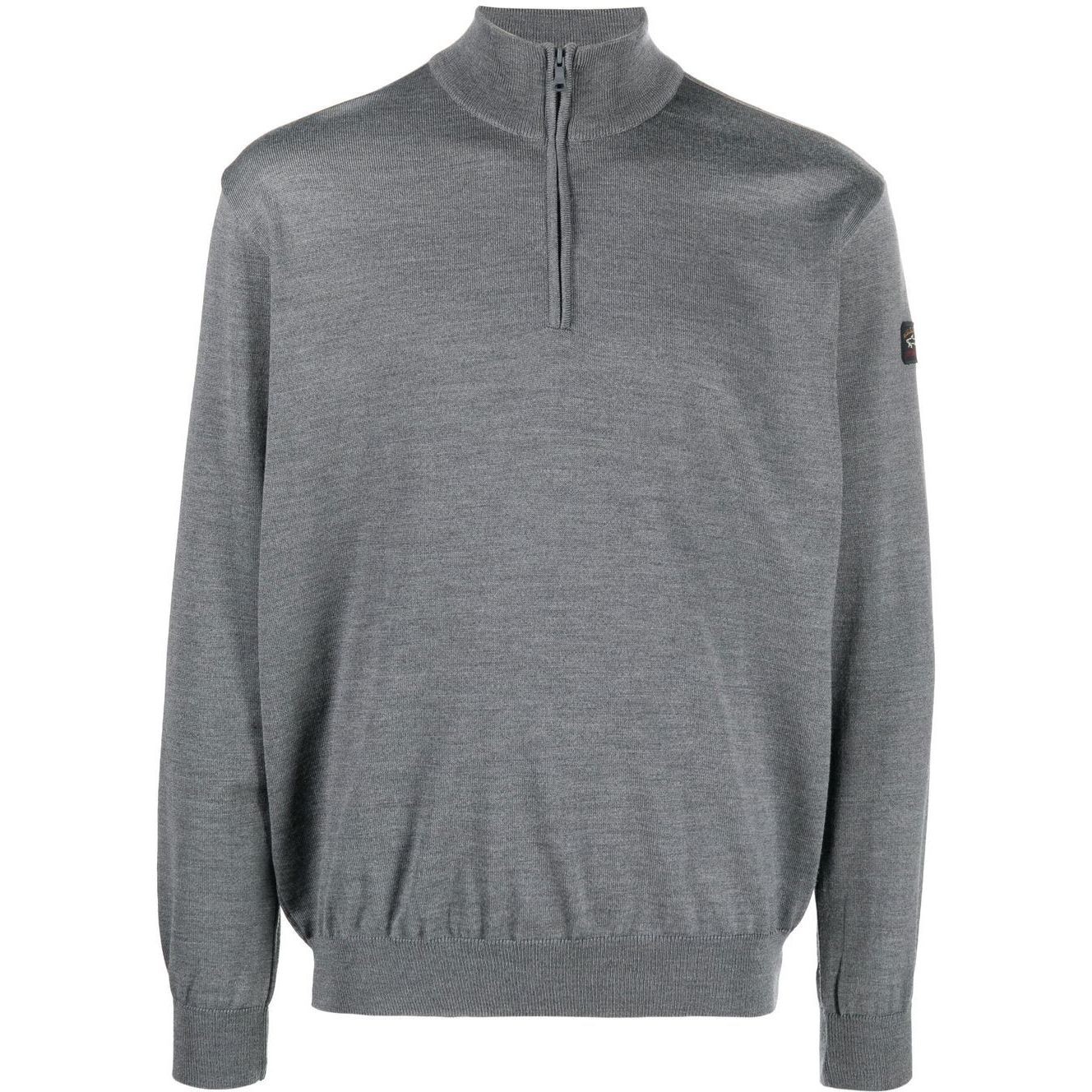 PAUL&SHARK Sportinis nertinis vyrams, Pilka, Wollen zipped pullover