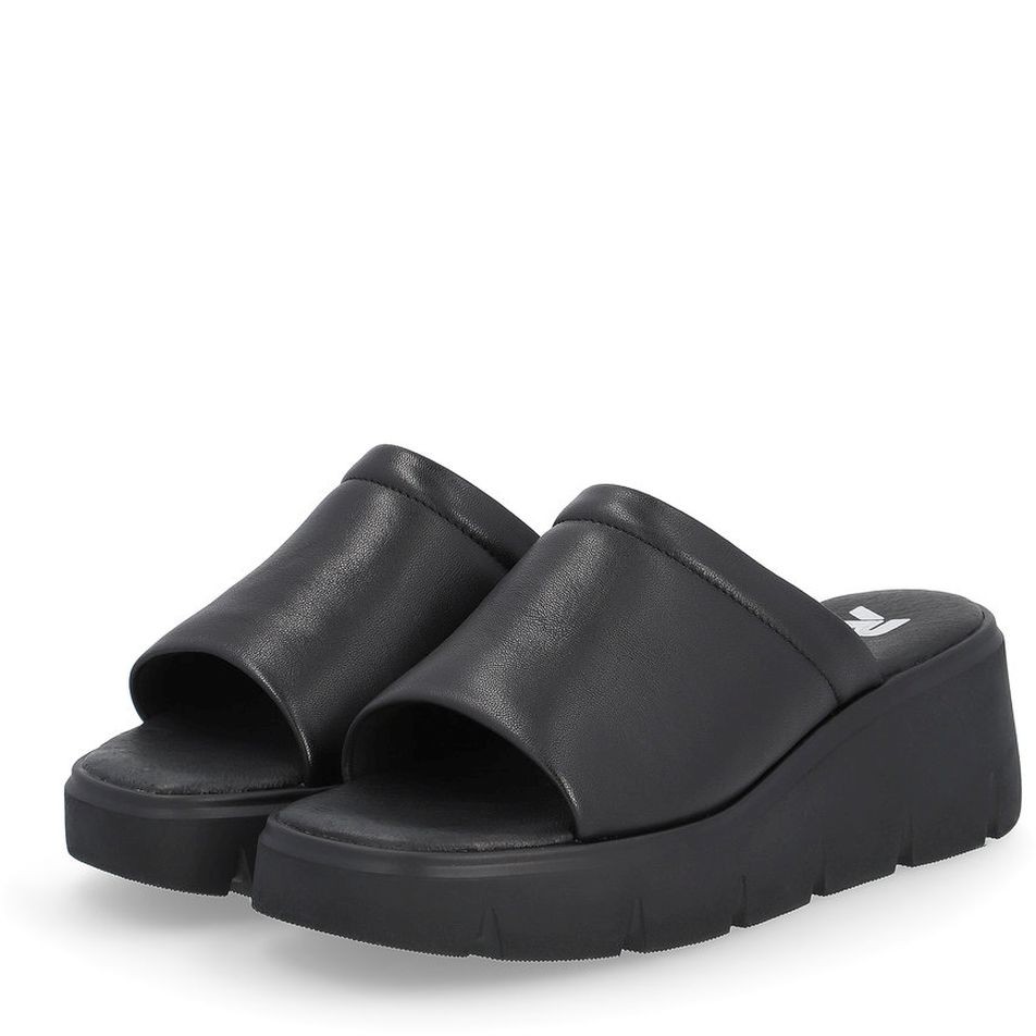 RIEKER Klumpės moterims, Juoda, MULES 10