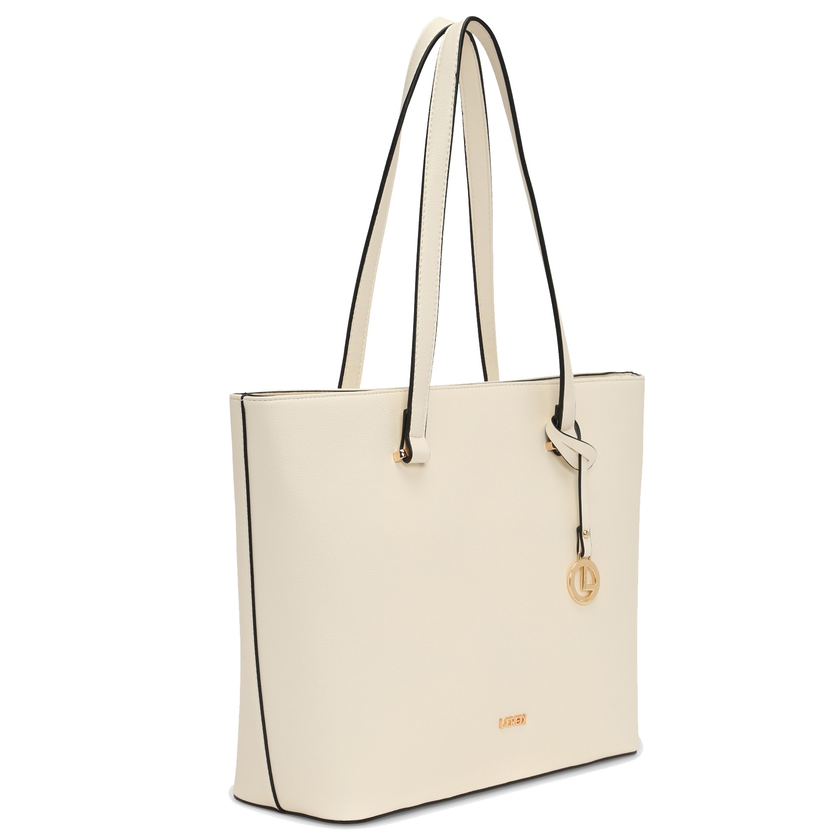 L.CREDI Pirkinių krepšys moterims, Balta, Filippa tote bag 2