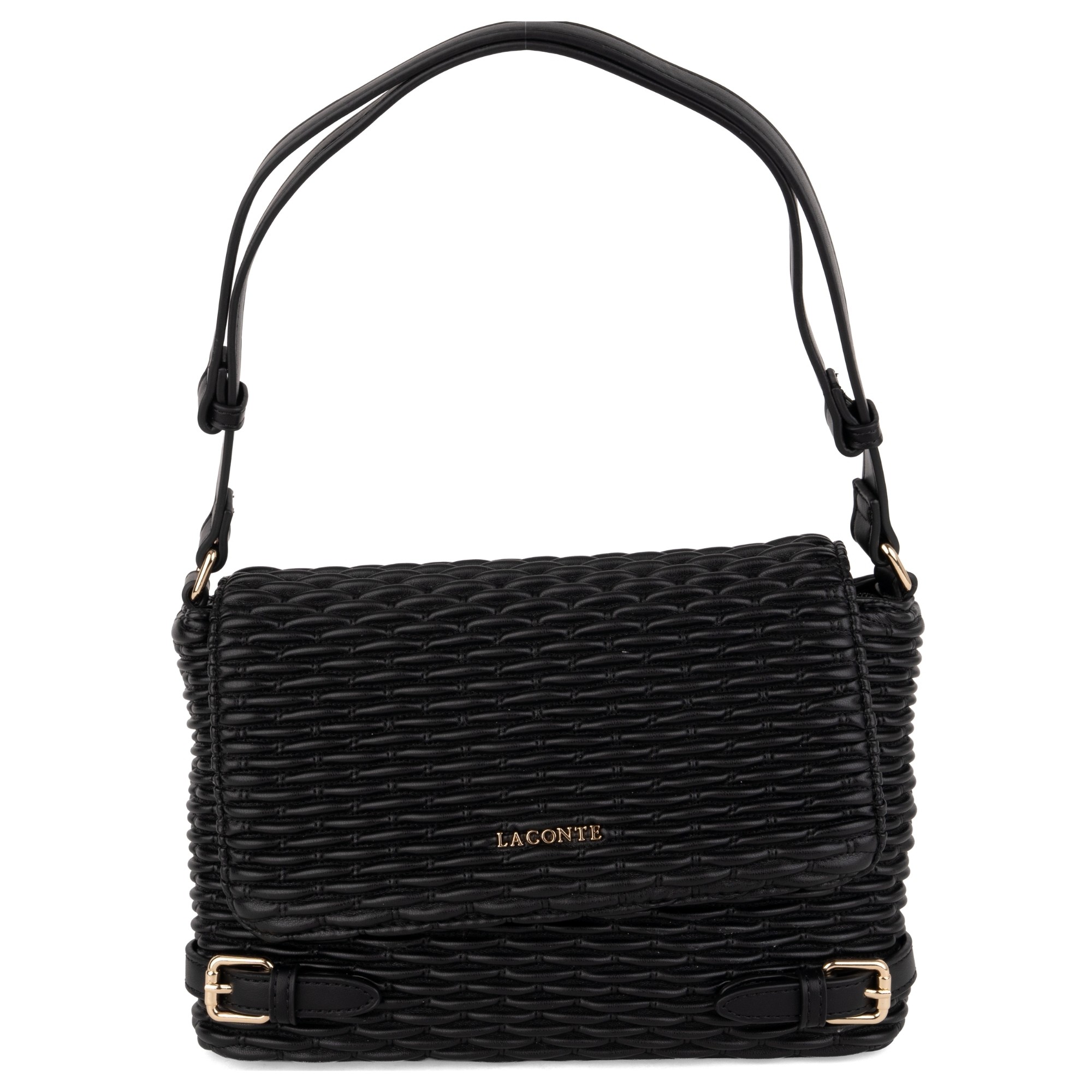 LA CONTE Rankinė per petį moterims, Juoda, Crossbody 1