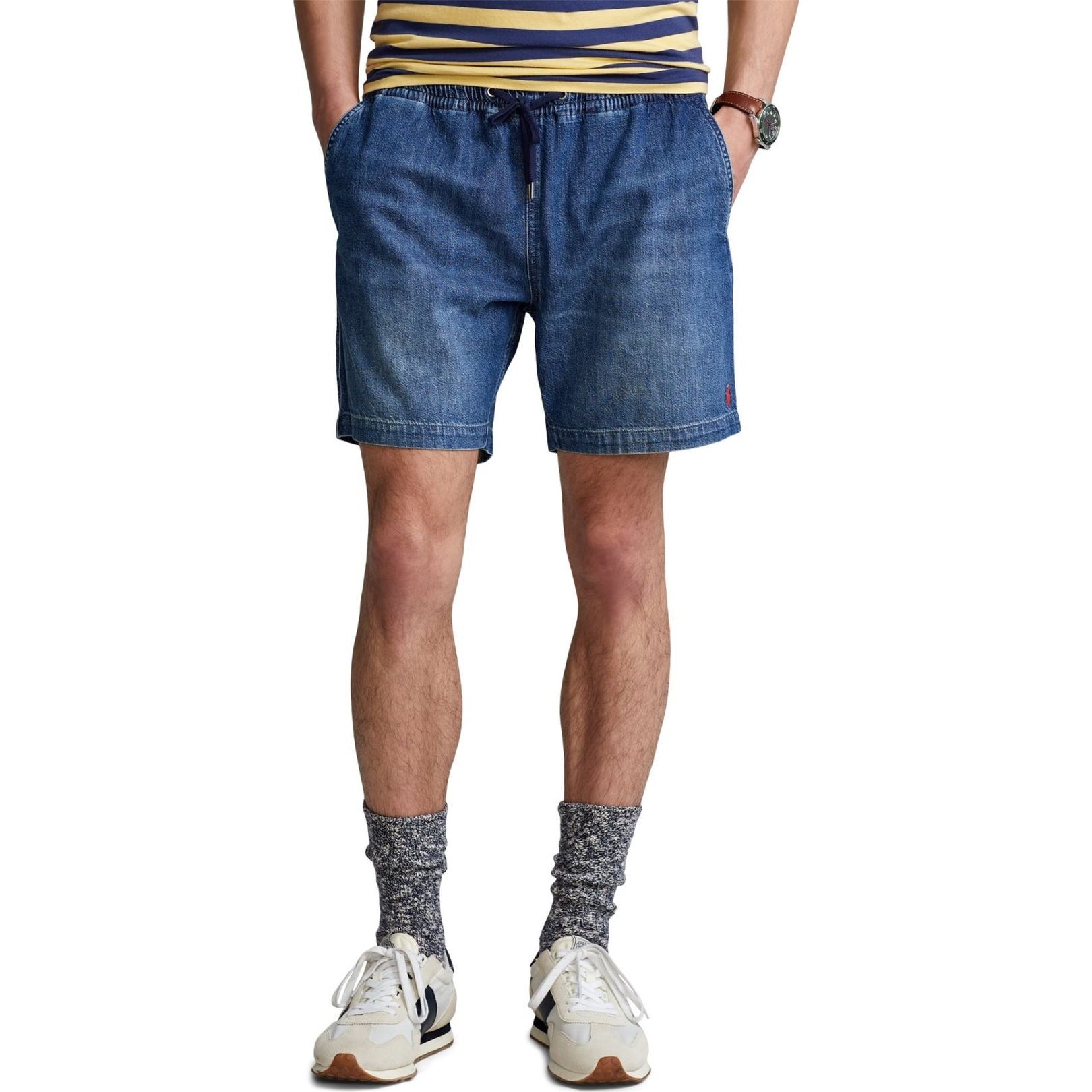 POLO RALPH LAUREN Šortai vyrams, Mėlyna, Inch polo prepster denim short 2
