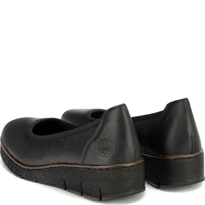 RIEKER Balerinos moterims, Juoda, Ladies shoes 3