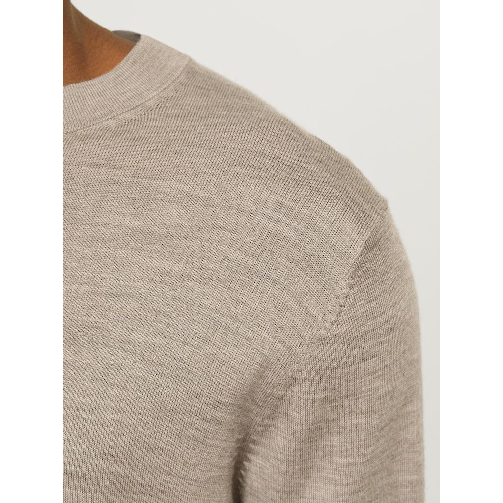 JACK & JONES Megztinis vyrams, Smėlio, Merino knit crew neck 2