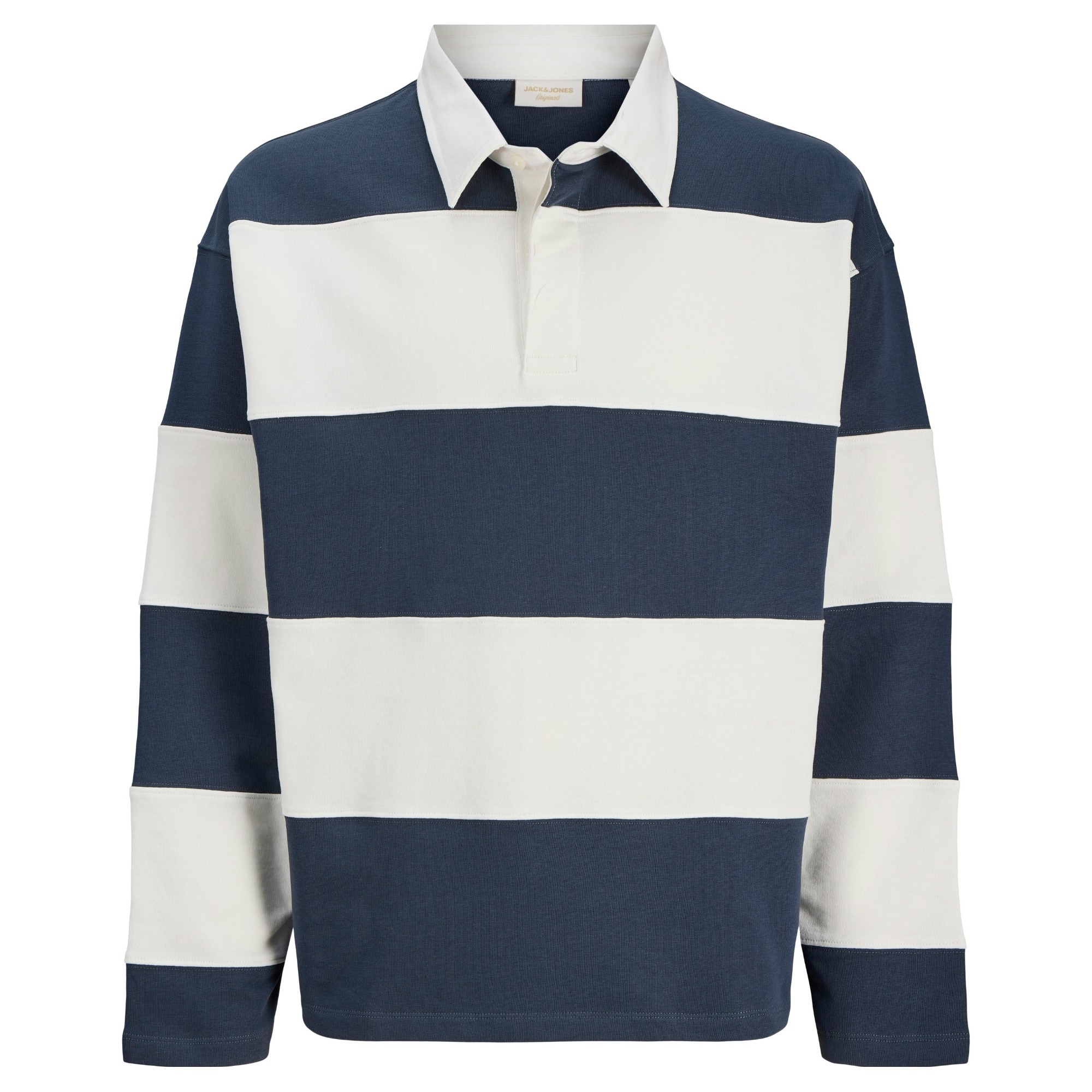 JACK & JONES Polo marškiniai ilgos rank. vyrams, Mėlyna, Upstate blocking sweat 1