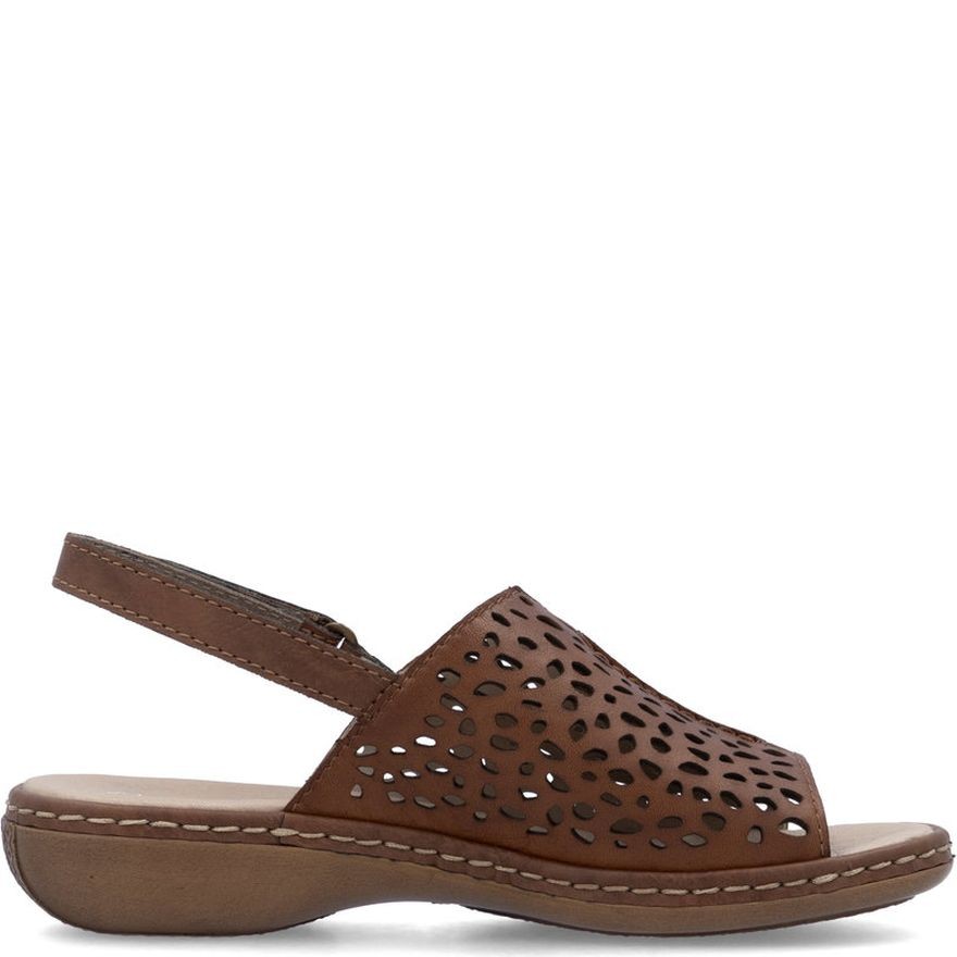 RIEKER Basutės moterims, Ruda, Sandals 3