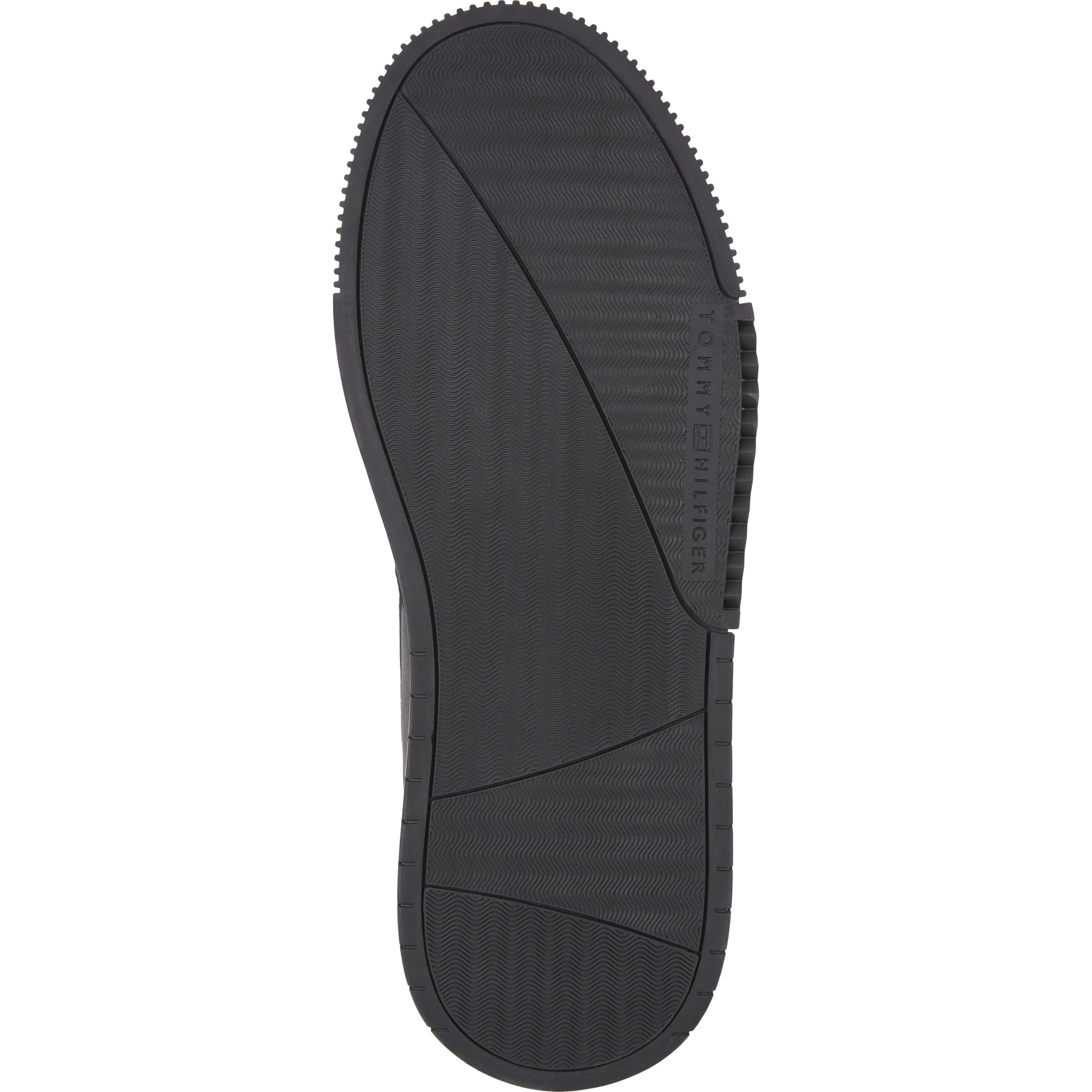 TOMMY HILFIGER Sportiniai bateliai vyrams, Juoda, Supercup stripes sport shoe 4