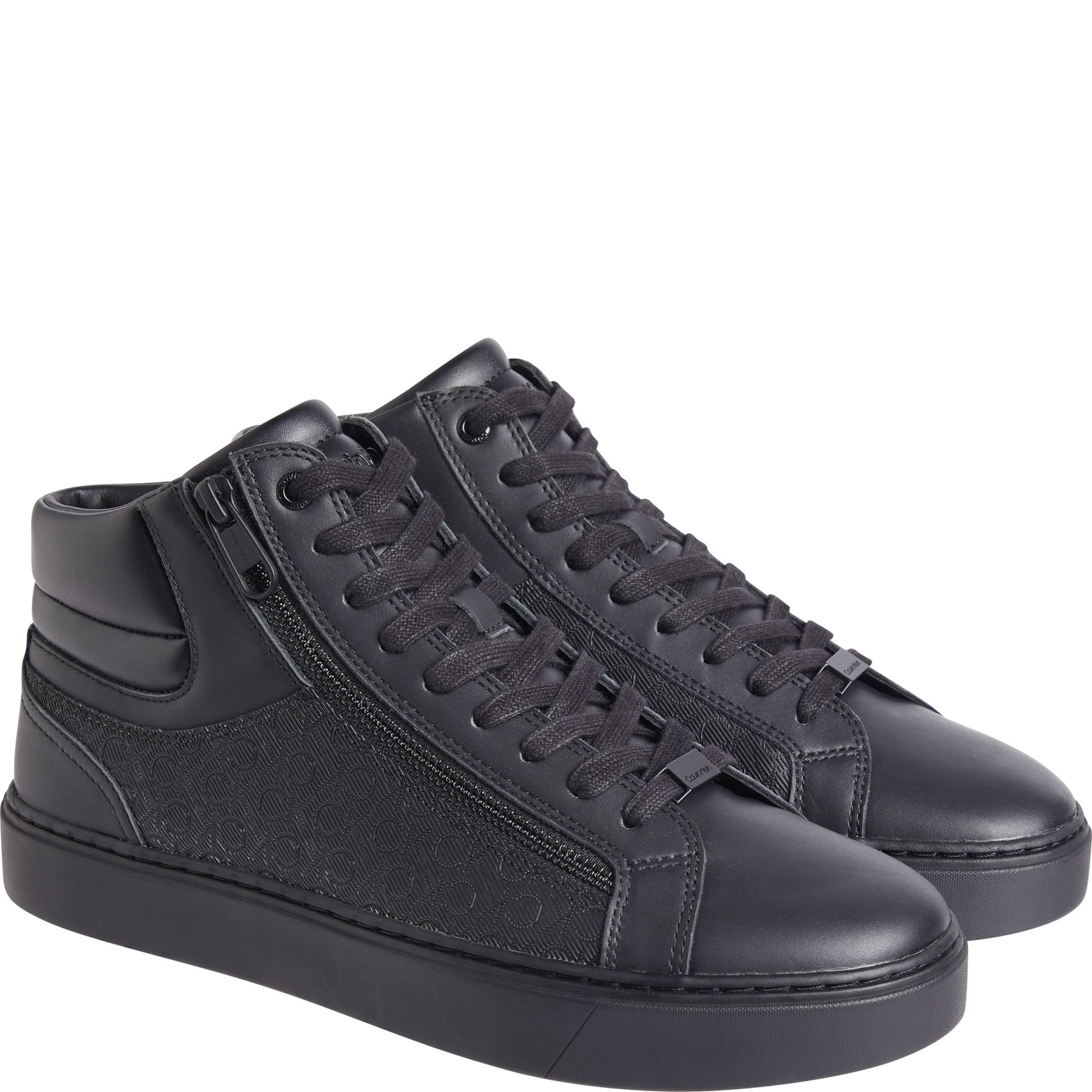 CALVIN KLEIN Aulinukai vyrams, Juoda, High top lace up booties 1