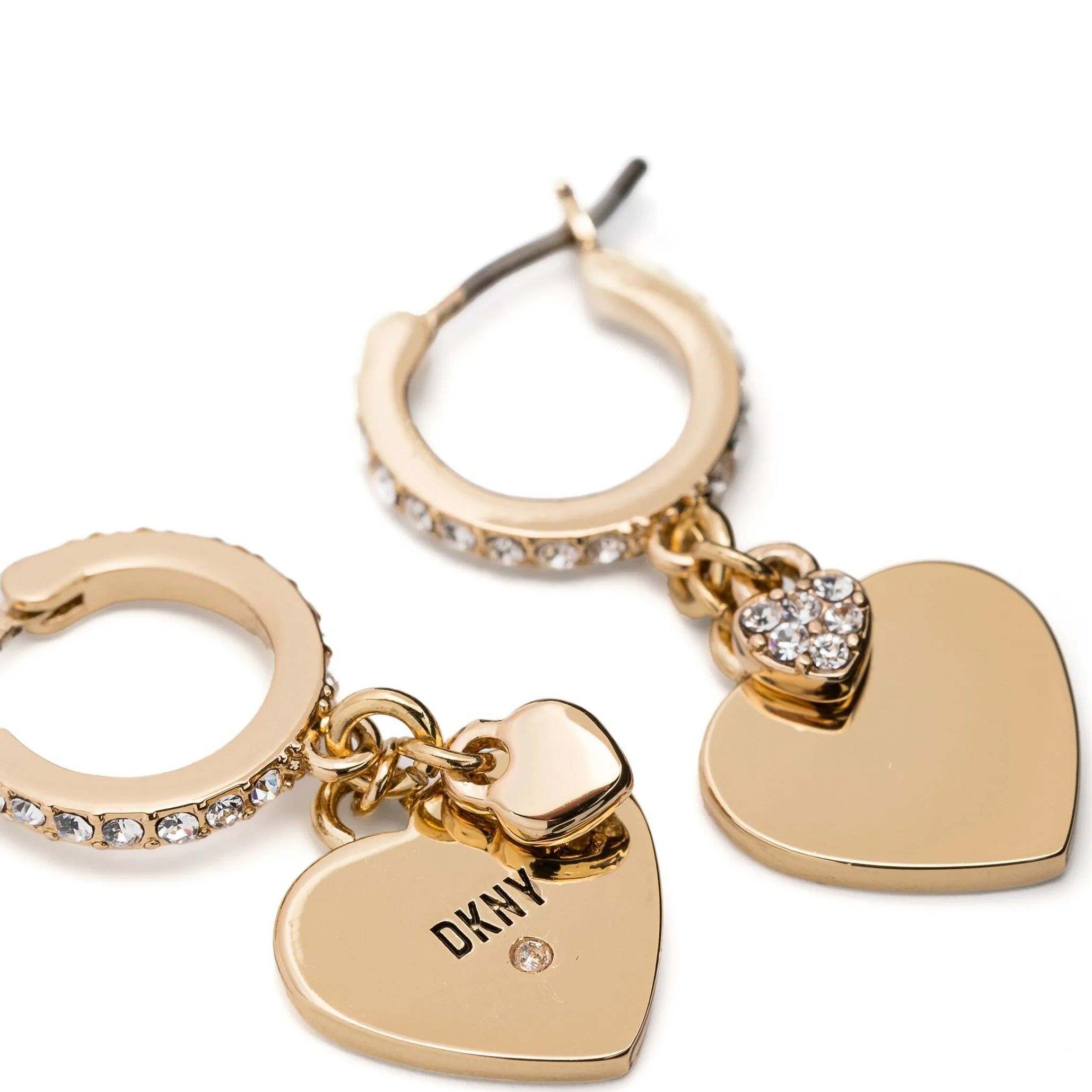 DKNY Auskarai moterims, Auksinė, Pe heart drop 2