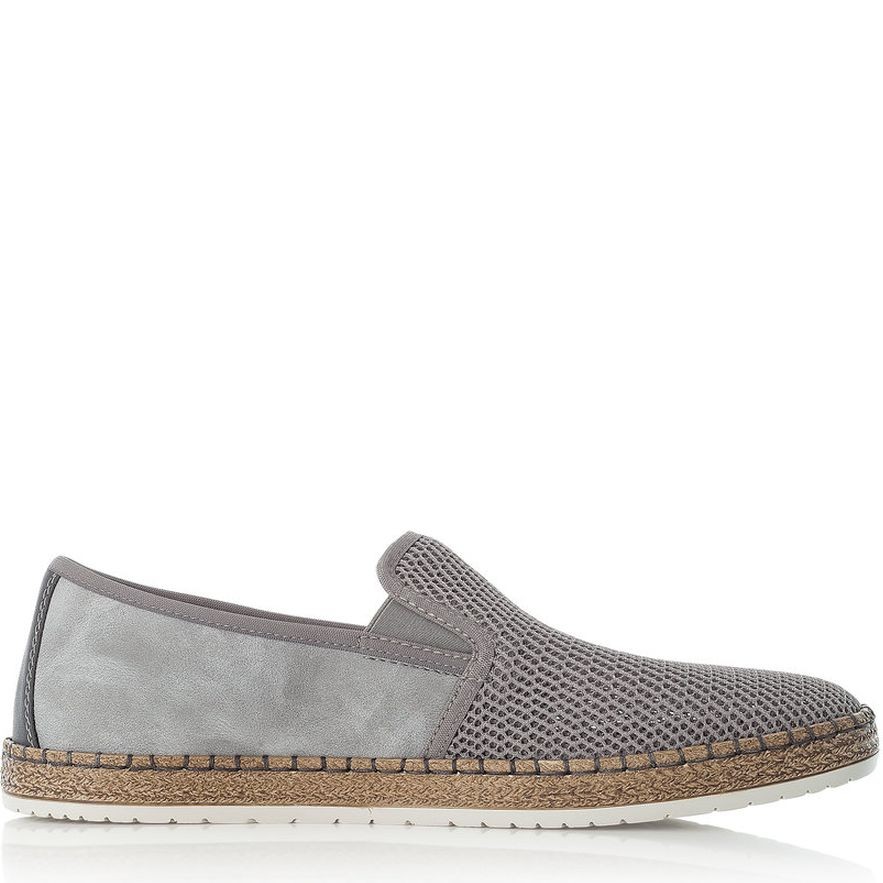 RIEKER Espadrilės vyrams, Pilka, ESPADRILES 3