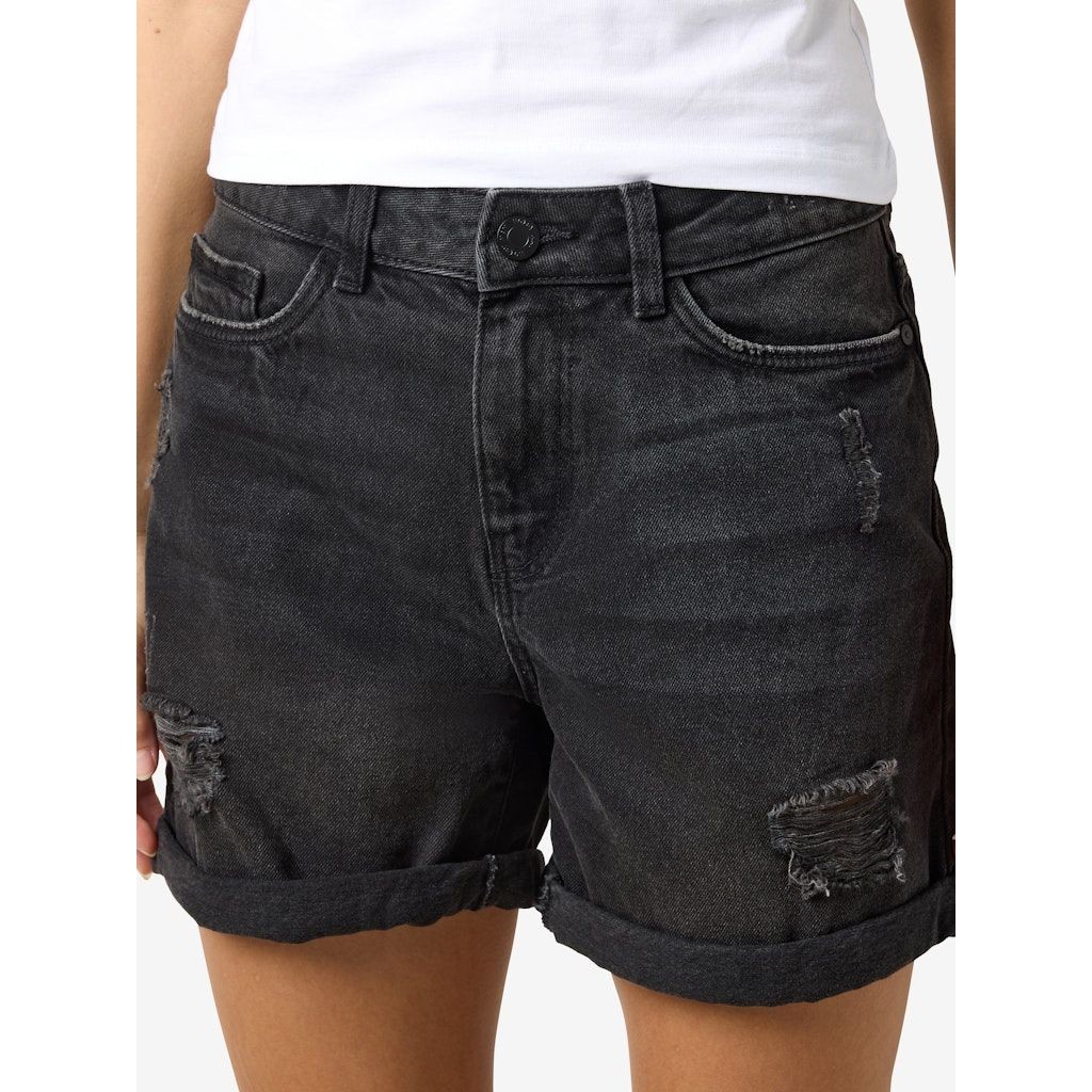 NOISY MAY Šortai moterims, Juoda, NMSMILEY NW DEST SHOR 6