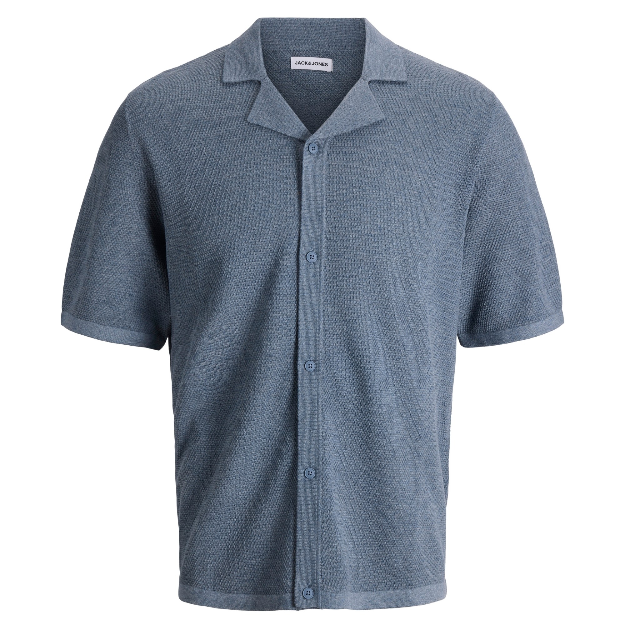 JACK & JONES Marškiniai trump. rankovėmis vyrams, Mėlyna, Chris knit 1