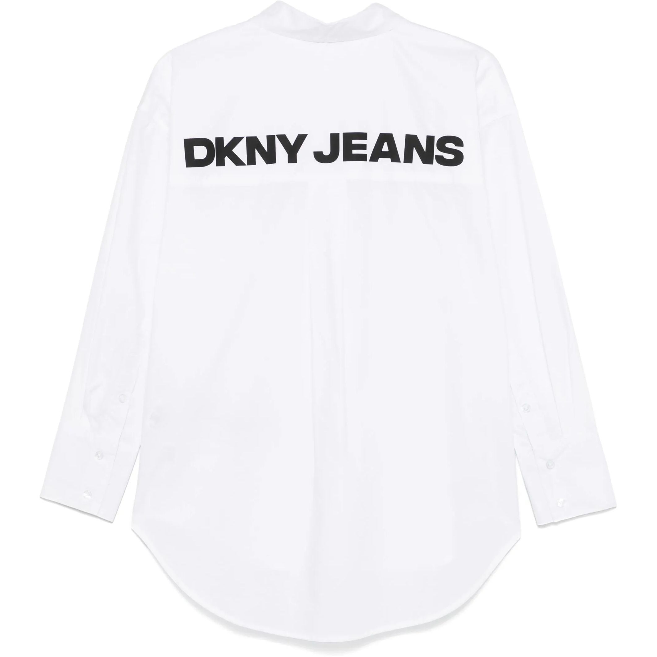 DKNY Marškiniai ilgomis rankovėmis moterims, Balta, Long sleeve btn frt 2