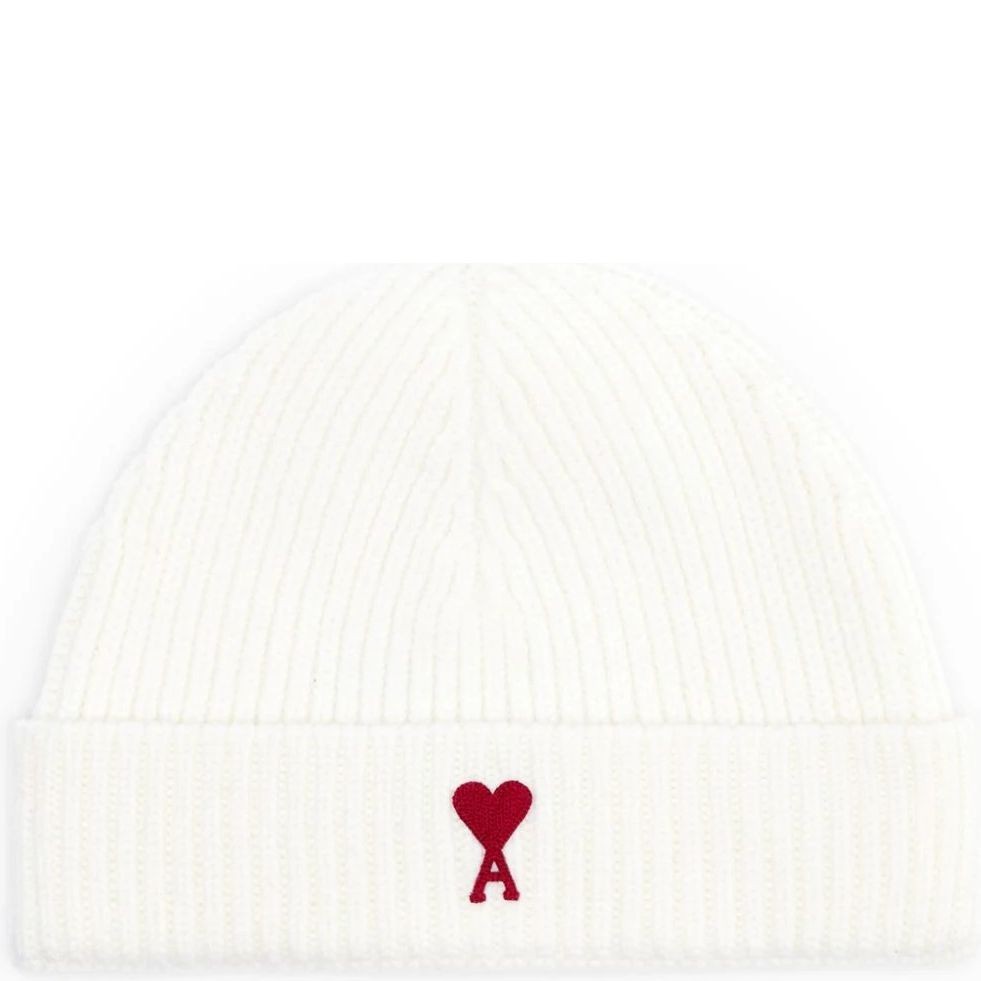 AMI PARIS Skrybėlė, Balta, Red adc beanie 1