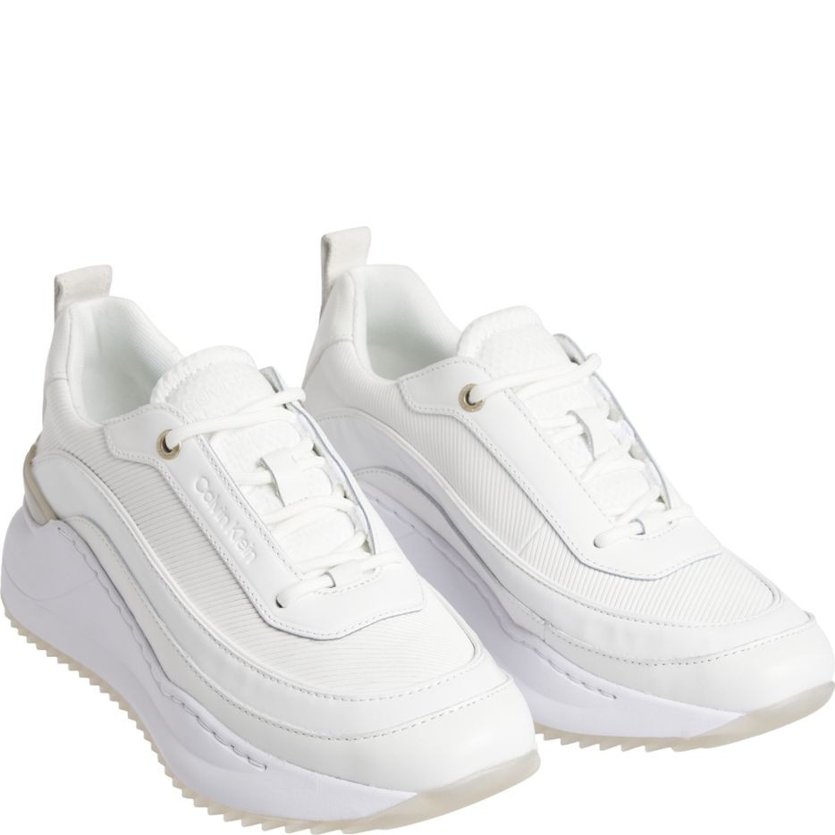 CALVIN KLEIN Sportiniai bateliai moterims, Balta, INTERNAL WEDGE LACE UP 1