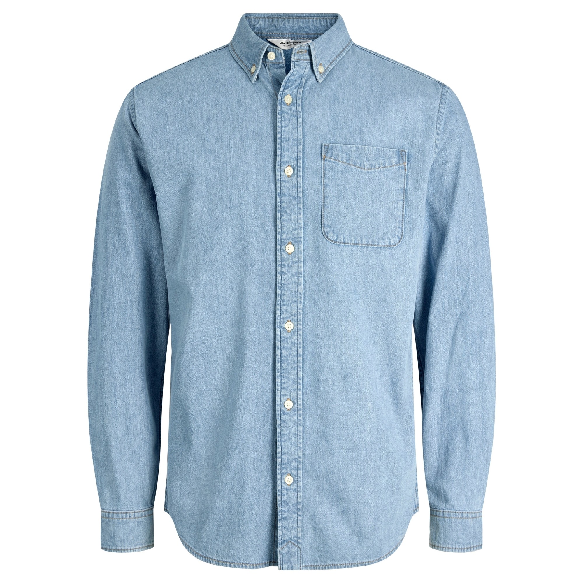 JACK & JONES Marškiniai trump. rankovėmis vyrams, Mėlyna, Brook oxford 1