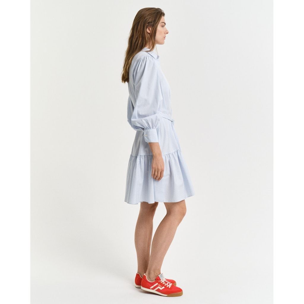 GANT Midi suknelė moterims, Mėlyna, Reg classic poplin dress 4
