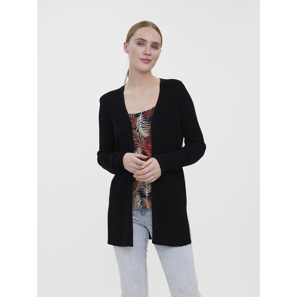 VERO MODA Kardiganas moterims, Juoda, VMNEWLEXSUN LS LONG O 2