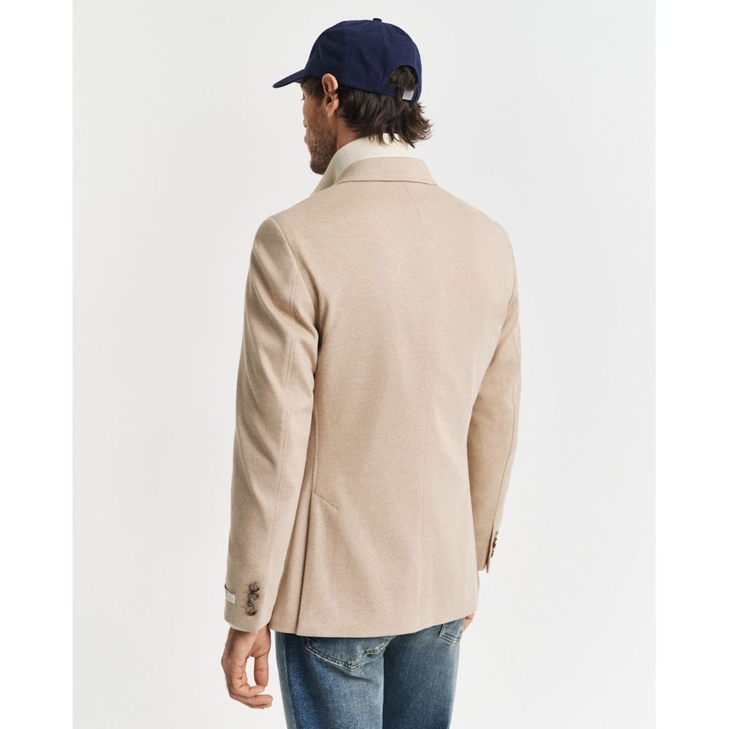 GANT Švarkas vyrams, Chaki, Slim two-tone jersey blazer 4