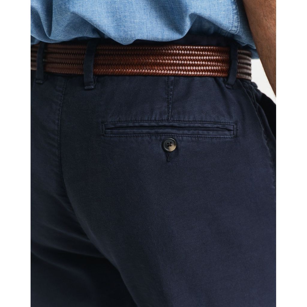 GANT Kelnės vyrams, Mėlyna, Slim cot/linen chinos 4