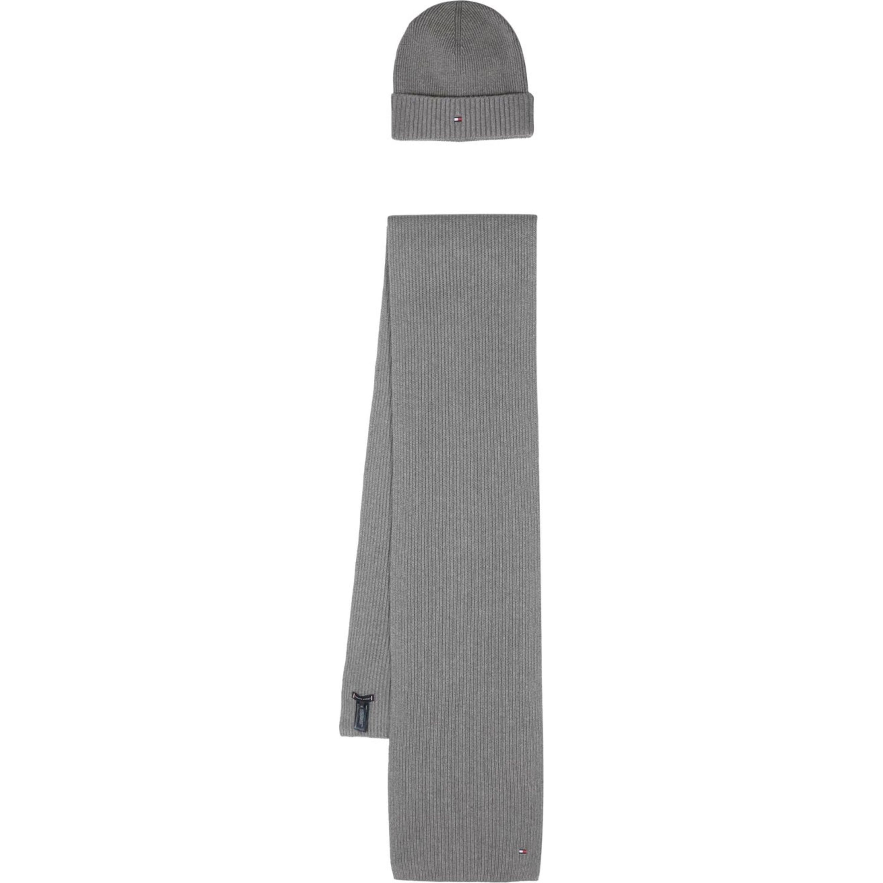 TOMMY HILFIGER Rinkinys vyrams, Pilka, ESSENTIAL SCARF & BEANIE GP 1