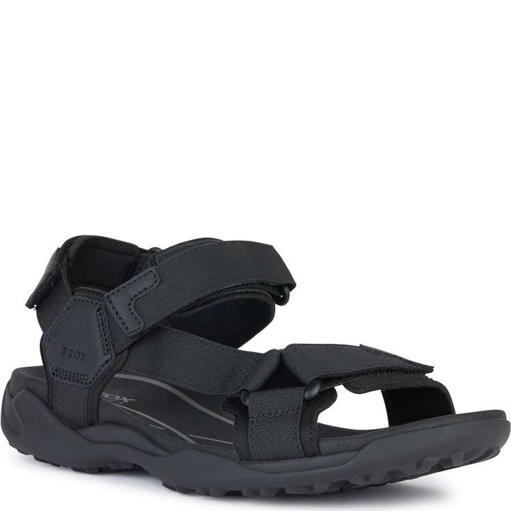 GEOX Basutės vyrams, Juoda, Terreno grip sandals 2