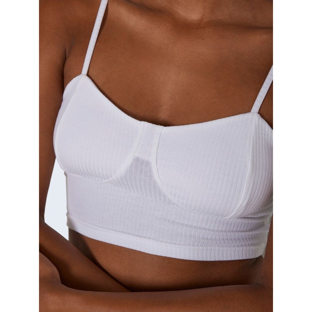NOISY MAY Palaidinės moterims, Balta, NMADELE S/L CROP TOP 2