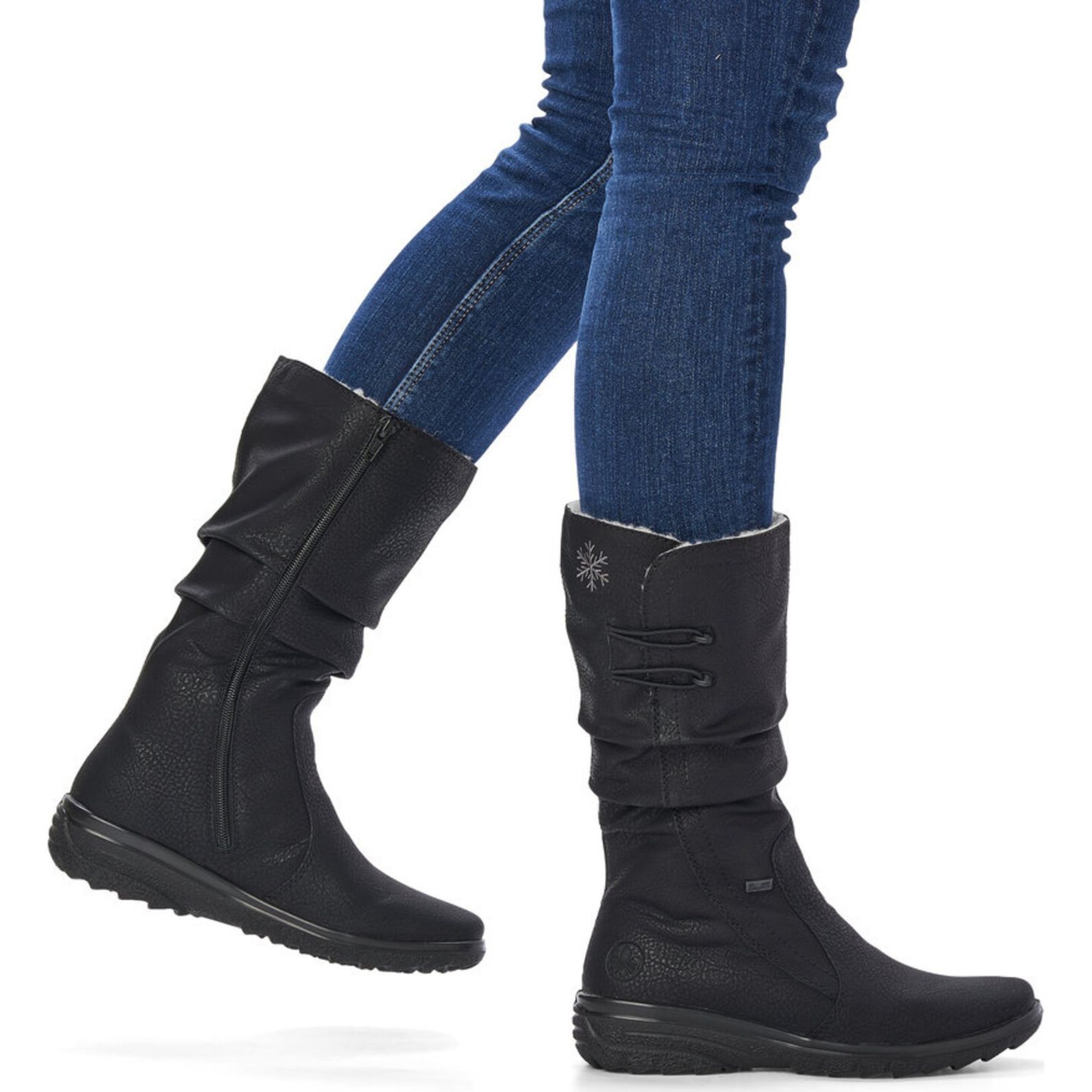 RIEKER Auliniai moterims, Juoda, Ladies' boots 7