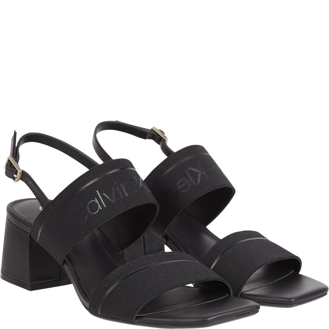 CALVIN KLEIN Basutės moterims, Juoda, Squared sandal 1