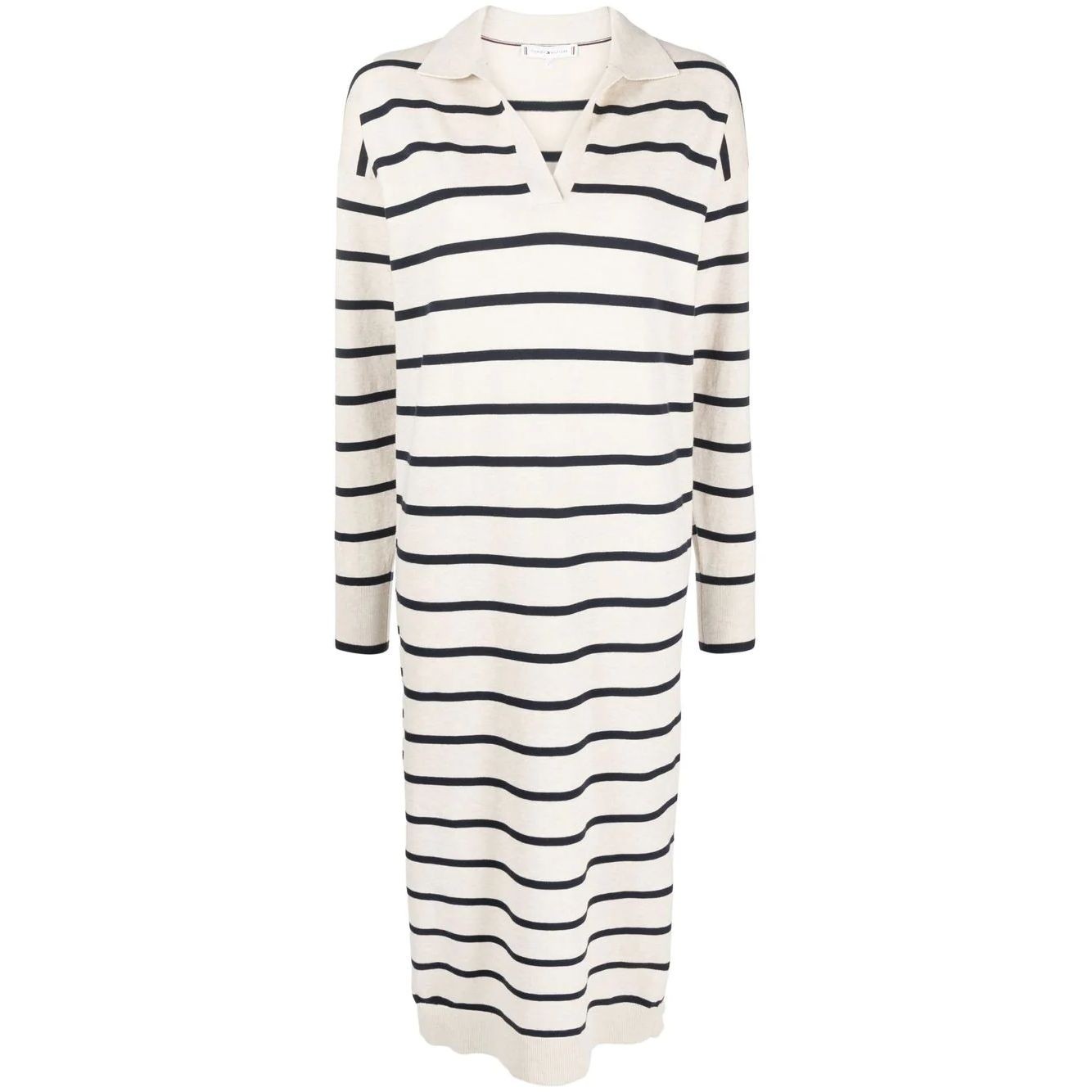TOMMY HILFIGER Megzta suknelė moterims, Kūno, Soft regular polo knit dress 1